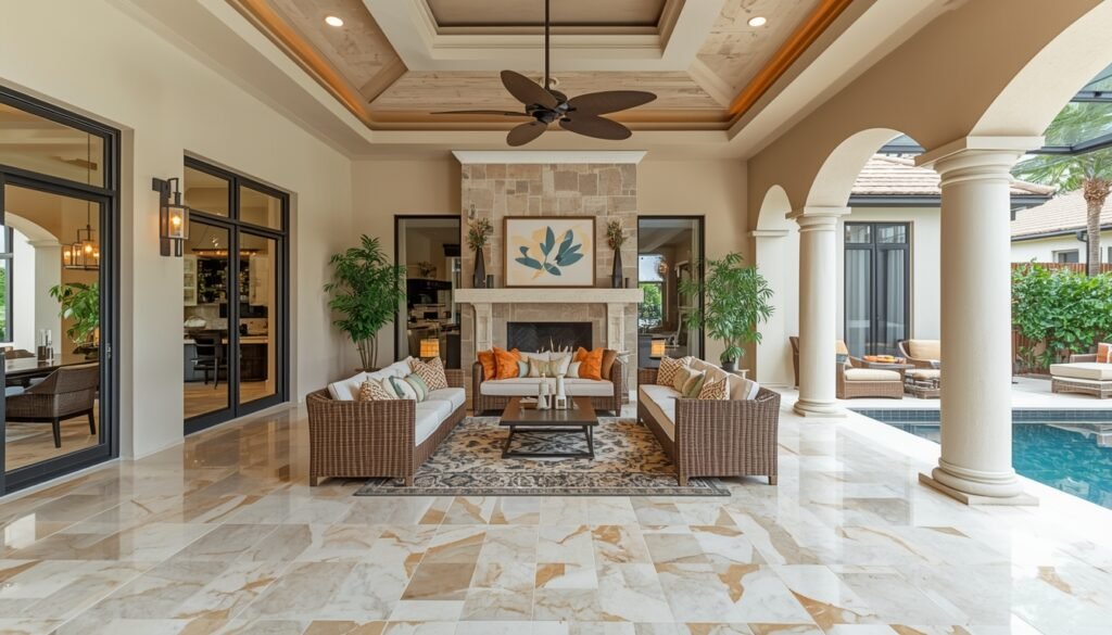 marble look porcelain slab compared to natural marble tile