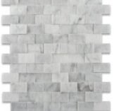 Carrara Marble Split Face 1×2